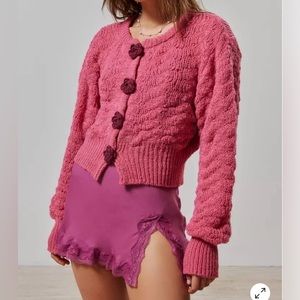 NWT Urban Outfitters Kimchi Blue Blossom Knit Cardigan